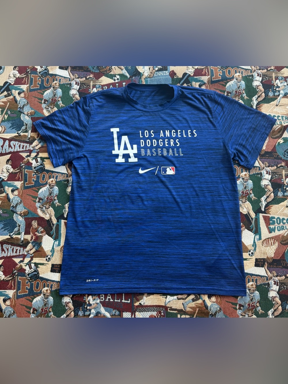 Men’s Nike MLB Los Angeles Dodgers Baseball Blue Dri-fit T-shirt